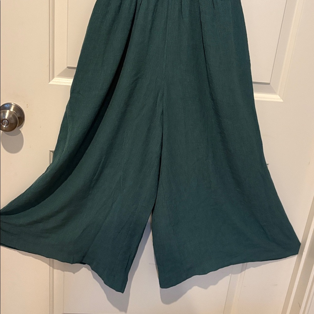 Last call. Anthropologie Teal jumpsuit- size S petite - Picture 4 of 6